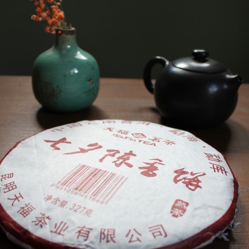 Galette de thé Pu Erh mûr vieilli