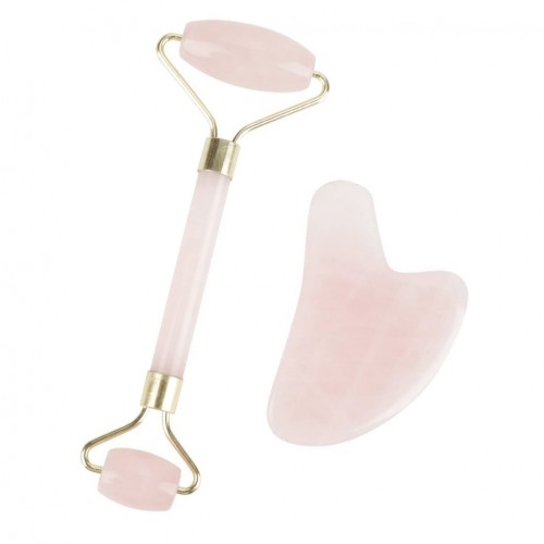 Le duo massage visage - Rouleau et Gua Sha Quartz