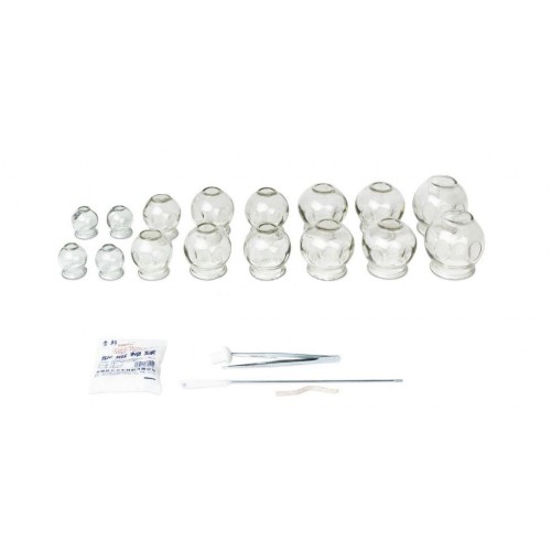 Coffret de 16 ventouses en verre