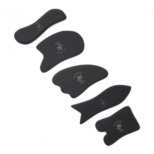 Kit de 5 Gua Sha en pierre Bian Shi