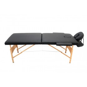 Table de massage pliante Noire en bois