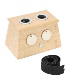 Boîte à Moxa en bambou avec 2 trous - pour cigare