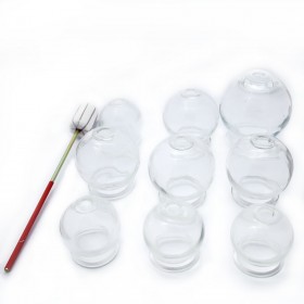 Kit de 9 ventouses en verre et malette rigide