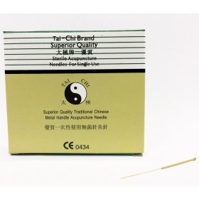 0,25*25mm TAI CHI aiguilles plaquées or avec silic